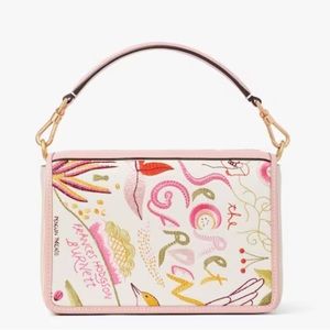 NWT Kate Spade Storyteller Secret Garden Embroidered 3d Book Crossbody pink